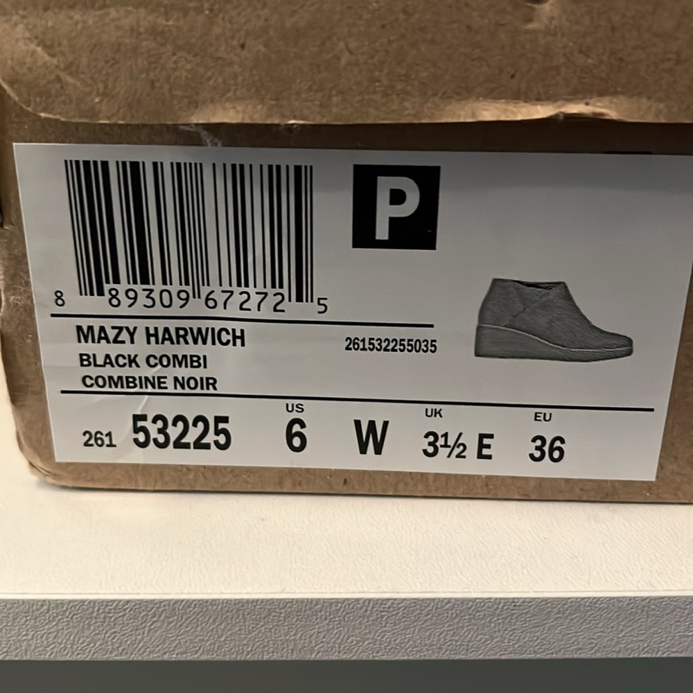 Clarks Mazy Harwich wedge ankle boots - 6W - Picture 7 of 11